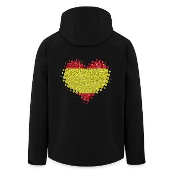 Ich Liebe Spanien - Herz spanisch Stolz Heimat - Recycelte Männer Softshell-Jacke von Stanley/Stella - Schwarz - Hinten - AI Model Male 185 light (185cm)