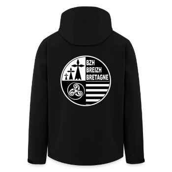 Breirzh Bretagne - Veste softshell homme en polyester recyclé Stanley/Stella - noir - Dos - AI Model Male 185 light (185cm)