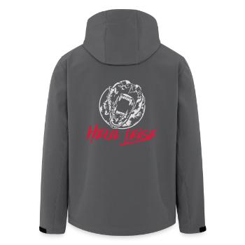 MALINOIS heul leise Hundespruch Wilsigns Hunde - Recycelte Männer Softshell-Jacke von Stanley/Stella - Schwarz - Hinten - AI Model Male 185 light (185cm)