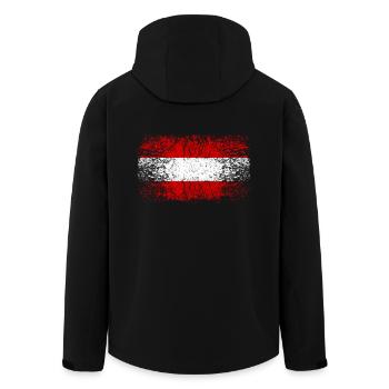Autriche 002 dessins ronds - Veste softshell homme en polyester recyclé Stanley/Stella - noir - Dos - AI Model Male 185 light (185cm)