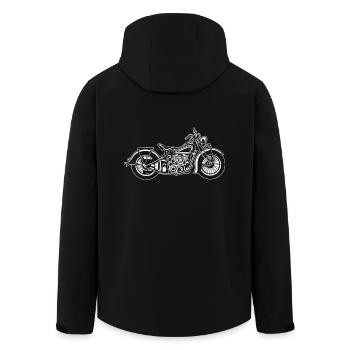 Chopper / Bobber Motorcycle 03_white - Men’s Recycled Softshell Jacket by Stanley/Stella - black - Back - AI Model Male 185 light (185cm)