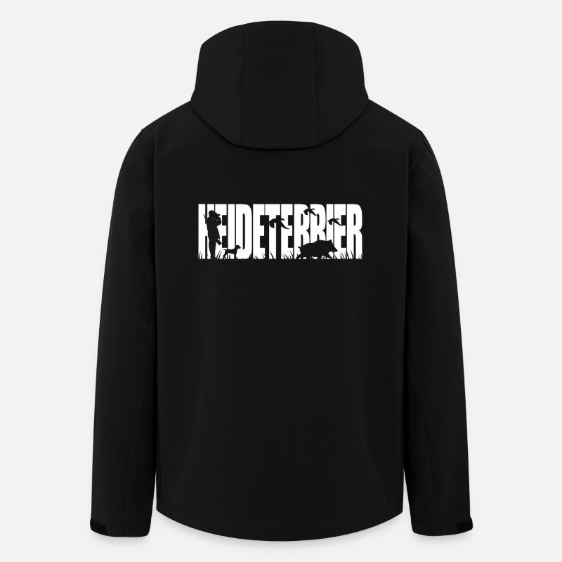 HEIDETERRIER Jagdhund Jagdhunde Wilsigns - Recycelte Männer Softshell-Jacke von Stanley/Stella - Schwarz
