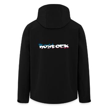 Rostock Graffiti - Recycelte Männer Softshell-Jacke von Stanley/Stella - Schwarz - Hinten - AI Model Male 185 light (185cm)