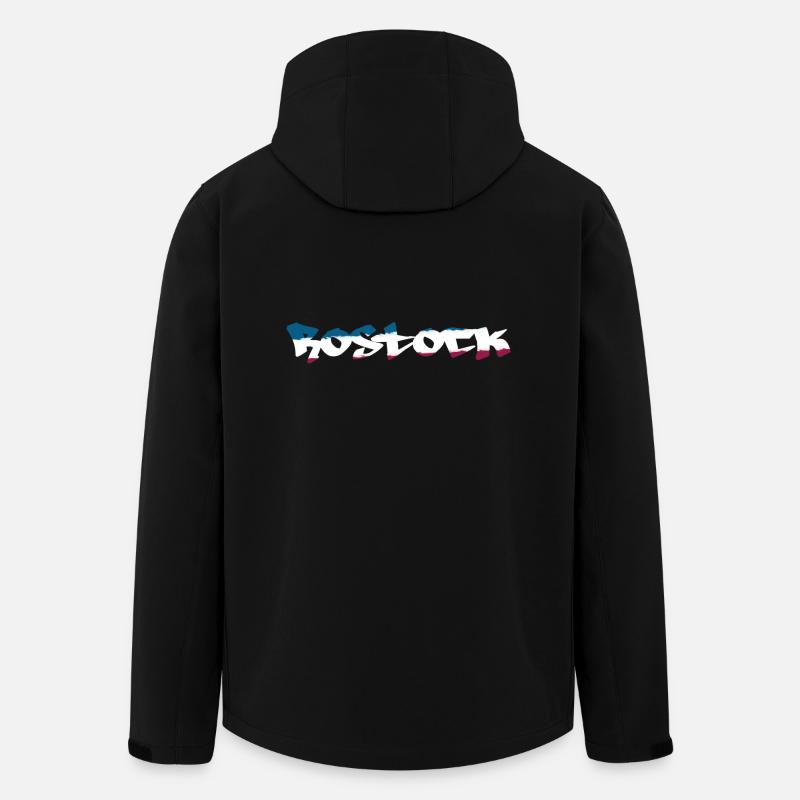 Rostock Graffiti - Recycelte Männer Softshell-Jacke von Stanley/Stella - Schwarz