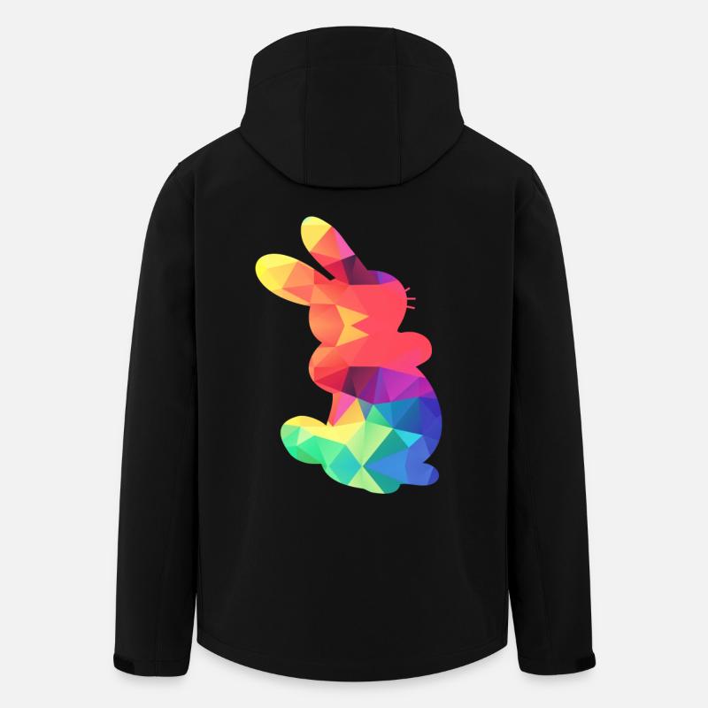 Buntes Häschen - Recycelte Männer Softshell-Jacke von Stanley/Stella - Schwarz