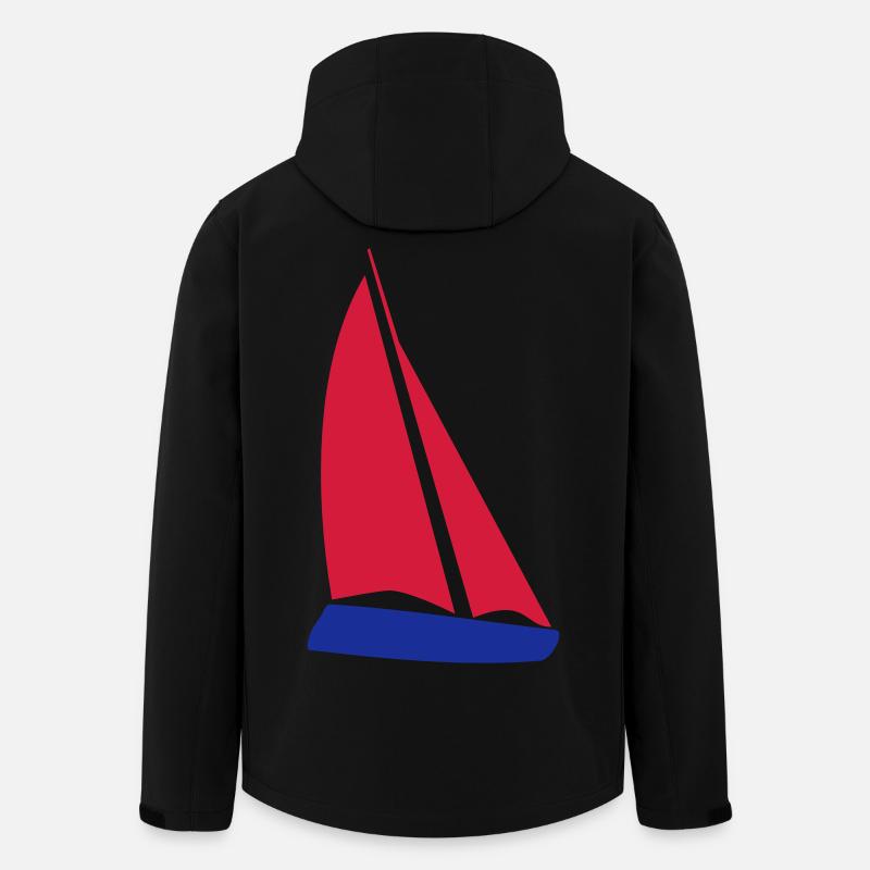 sailboat - Men’s Recycled Softshell Jacket by Stanley/Stella - black