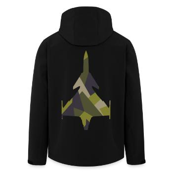 JAS 39 Gripen jet fighter - Men’s Recycled Softshell Jacket by Stanley/Stella - black - Back - AI Model Male 185 light (185cm)