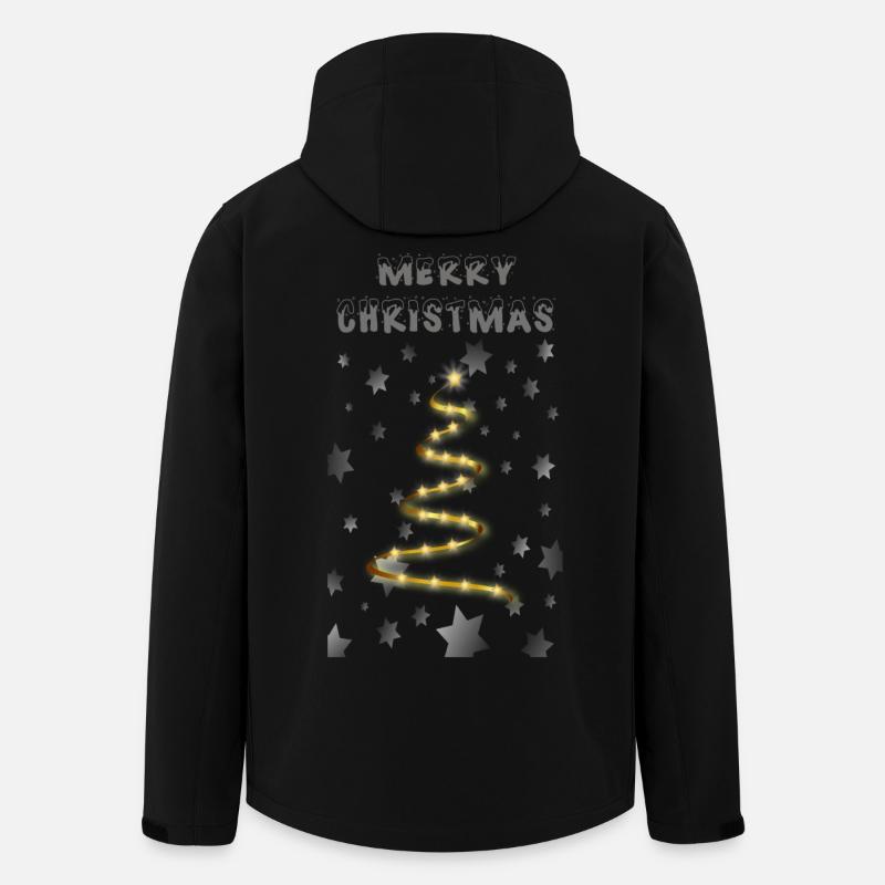 Golden Christmas Tree - Men’s Recycled Softshell Jacket by Stanley/Stella - black