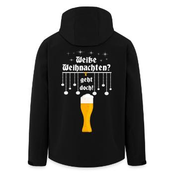 Weiße Weihnachten - Recycelte Männer Softshell-Jacke von Stanley/Stella - Schwarz - Hinten - AI Model Male 185 light (185cm)