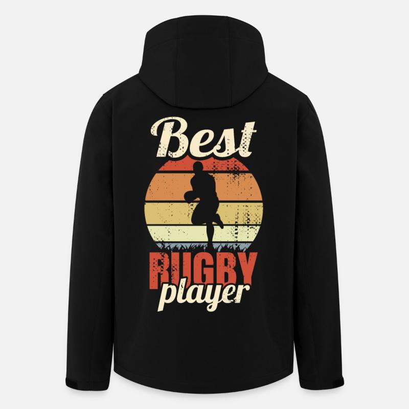Best Rugby Player - Recycelte Männer Softshell-Jacke von Stanley/Stella - Schwarz