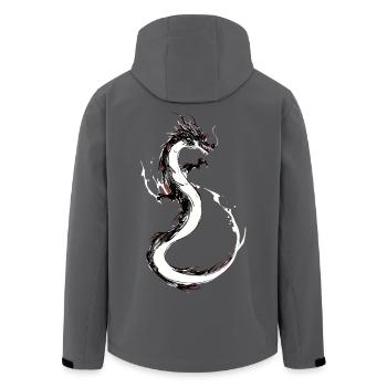 Dragon Chine - Veste softshell homme en polyester recyclé Stanley/Stella - noir - Dos - AI Model Male 185 light (185cm)