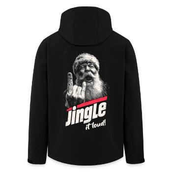 Jingle It Loud - Men’s Recycled Softshell Jacket by Stanley/Stella - black - Back - AI Model Male 185 light (185cm)