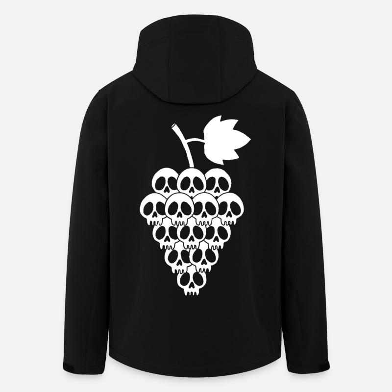 White Grape Skulls - Men’s Recycled Softshell Jacket by Stanley/Stella - black