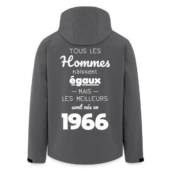 60 Jahre alt – Die Besten wurden 1966 geboren - Recycelte Männer Softshell-Jacke von Stanley/Stella - Schwarz - Hinten - AI Model Male 185 light (185cm)
