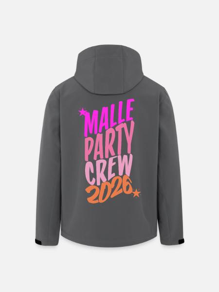 Malle, Party Crew, 2026 - Recycelte Männer Softshell-Jacke von Stanley/Stella - Schwarz