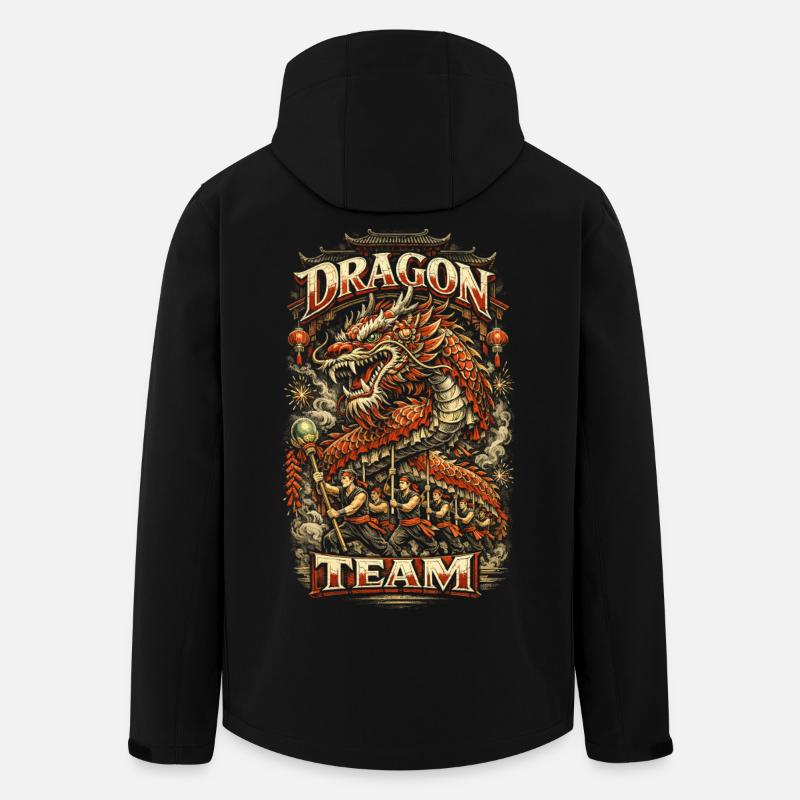 Dragon Dance Drachentanz - Men’s Recycled Softshell Jacket by Stanley/Stella - black