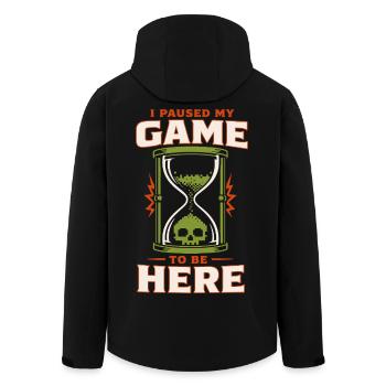 I Paused My Game to Be Here - Recycelte Männer Softshell-Jacke von Stanley/Stella - Schwarz - Hinten - AI Model Male 185 light (185cm)