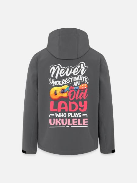 Funny Ukulele Designs and Sayings - Men’s Recycled Softshell Jacket by Stanley/Stella - black