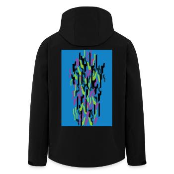Camouflage Kunst - Recycelte Männer Softshell-Jacke von Stanley/Stella - Schwarz - Hinten - AI Model Male 185 light (185cm)
