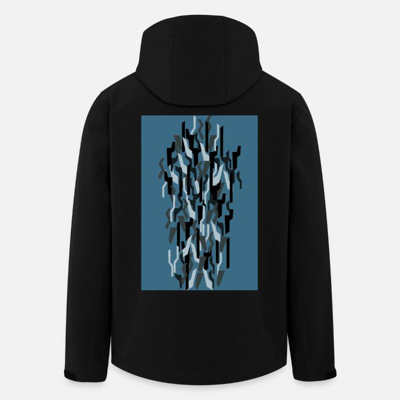 Camouflage Art Blue Gaming - Men’s Recycled Softshell Jacket by Stanley/Stella - black