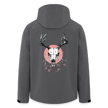 crâne de cerf (rose) - Veste softshell homme en polyester recyclé Stanley/Stella - noir - Dos - AI Model Male 185 light (185cm)