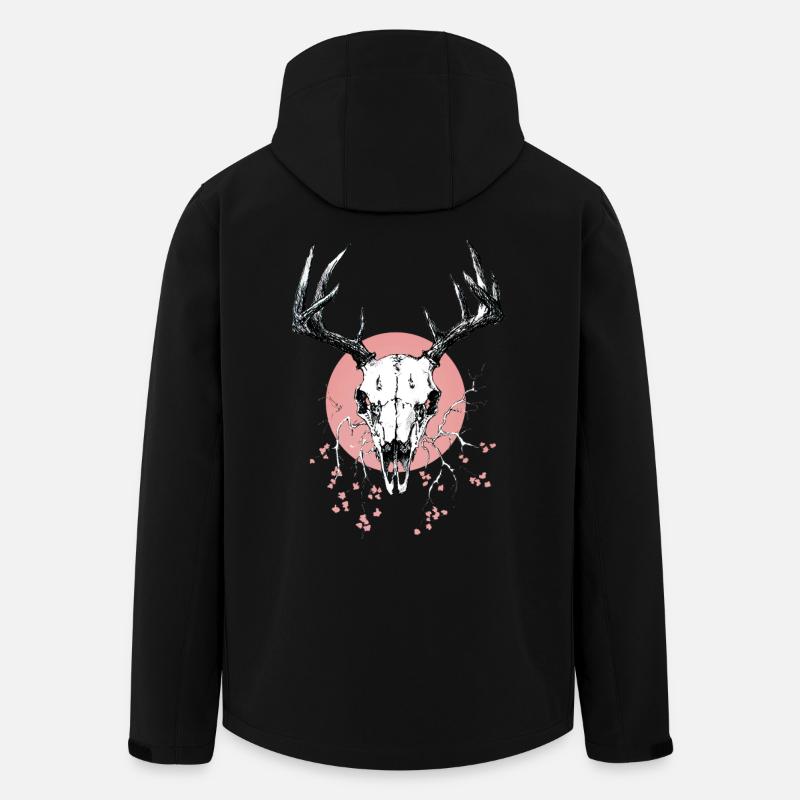 deer skull (pink) - Men’s Recycled Softshell Jacket by Stanley/Stella - black