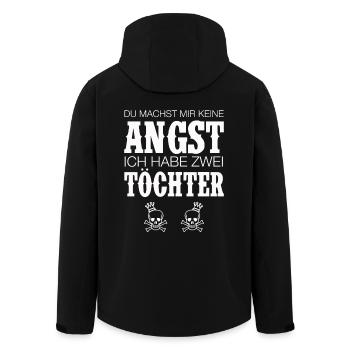 MUTTER VATER VON TÖCHTERN MOM DAD SPRÜCHE GESCHENK - Recycelte Männer Softshell-Jacke von Stanley/Stella - Schwarz - Hinten - AI Model Male 185 light (185cm)