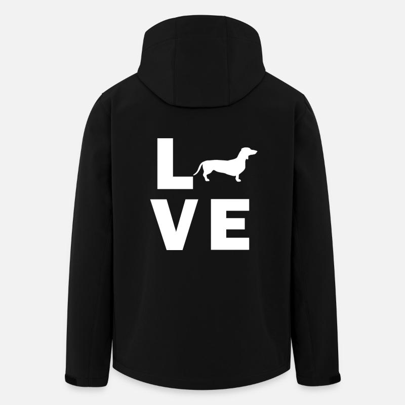 L'amour teckel - Veste softshell homme en polyester recyclé Stanley/Stella - noir