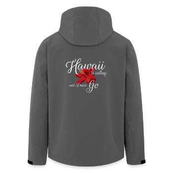Hawaii Tshirt Gift for the Hawaii vacation funny - Men’s Recycled Softshell Jacket by Stanley/Stella - black - Back - AI Model Male 185 light (185cm)