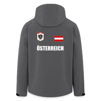 Autriche maillot de football Drapeau autrichien - Veste softshell homme en polyester recyclé Stanley/Stella - noir - Dos - AI Model Male 185 light (185cm)