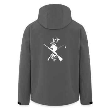 Jäger und Angler T-Shirt Geschenk für die Jagd - Recycelte Männer Softshell-Jacke von Stanley/Stella - Schwarz - Hinten - AI Model Male 185 light (185cm)