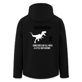 Motivation to run - Men’s Recycled Softshell Jacket by Stanley/Stella - black - Back - AI Model Male 185 light (185cm)