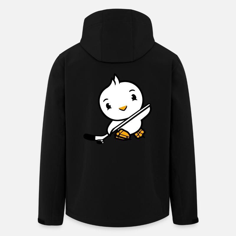 Vogel spielen Eishockey Sport Puck Schläger Hobby - Recycelte Männer Softshell-Jacke von Stanley/Stella - Schwarz