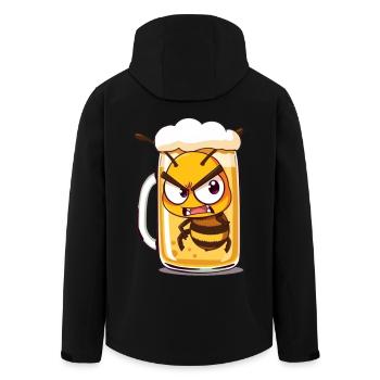 Abeille dans un verre à bière - Veste softshell homme en polyester recyclé Stanley/Stella - noir - Dos - AI Model Male 185 light (185cm)