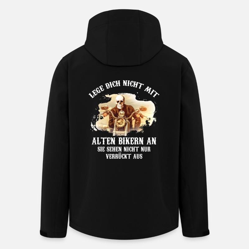 Lege dich nicht mit alten Biker an - Recycelte Männer Softshell-Jacke von Stanley/Stella - Schwarz