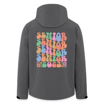 Senior 2023 - Fête de remise des diplômes des étudiants diplômés - Veste softshell homme en polyester recyclé Stanley/Stella - charbon - Dos - AI Model Male 185 light (185cm)