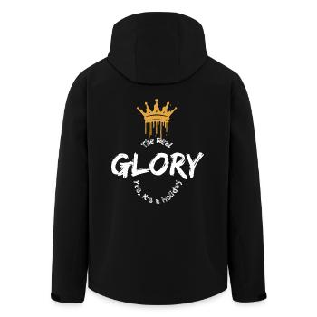 The Real Glory - Men’s Recycled Softshell Jacket by Stanley/Stella - black - Back - AI Model Male 185 light (185cm)