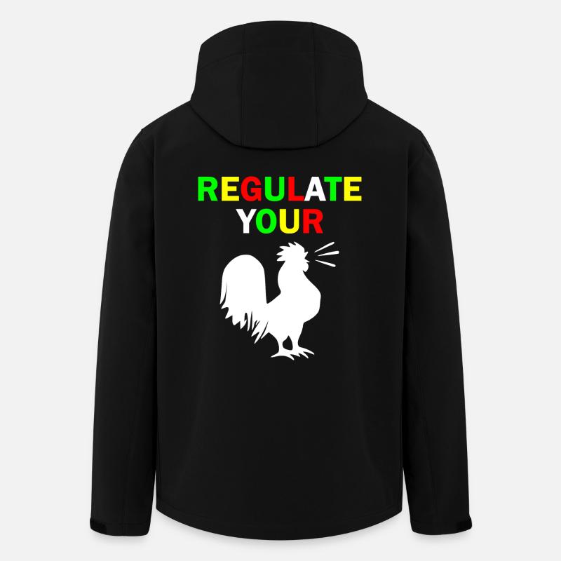 regulate your chicken - Veste softshell homme en polyester recyclé Stanley/Stella - noir