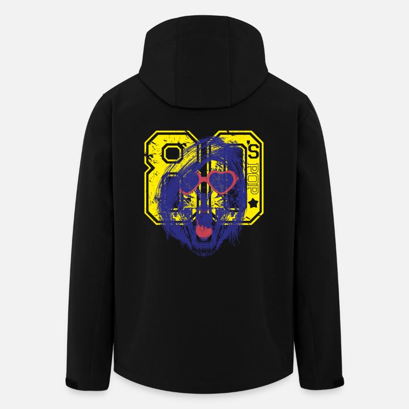 Leopard 80's - Men’s Recycled Softshell Jacket by Stanley/Stella - black