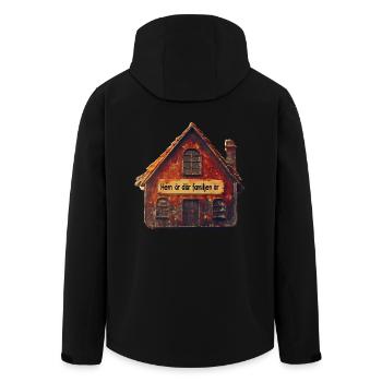 Home is where the family is - Men’s Recycled Softshell Jacket by Stanley/Stella - black - Back - AI Model Male 185 light (185cm)