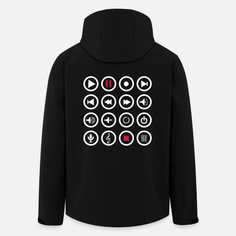 Music Play - Recycelte Männer Softshell-Jacke von Stanley/Stella - Schwarz