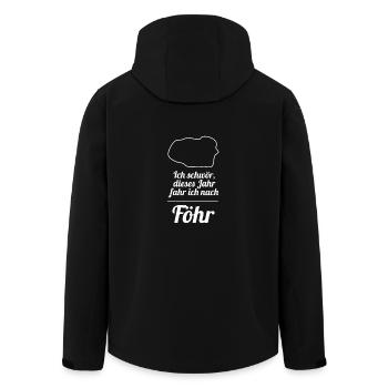 Ich schwör, dieses Jahr fahr ich nach Föhr Urlaub - Recycelte Männer Softshell-Jacke von Stanley/Stella - Schwarz - Hinten - AI Model Male 185 light (185cm)