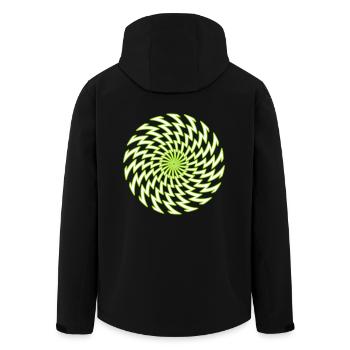 Spirale 23 - Recycelte Männer Softshell-Jacke von Stanley/Stella - Schwarz - Hinten - AI Model Male 185 light (185cm)