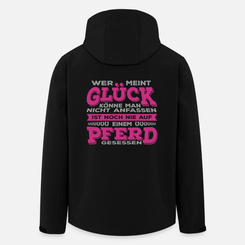 Glück Pferd - Recycelte Männer Softshell-Jacke von Stanley/Stella - Schwarz