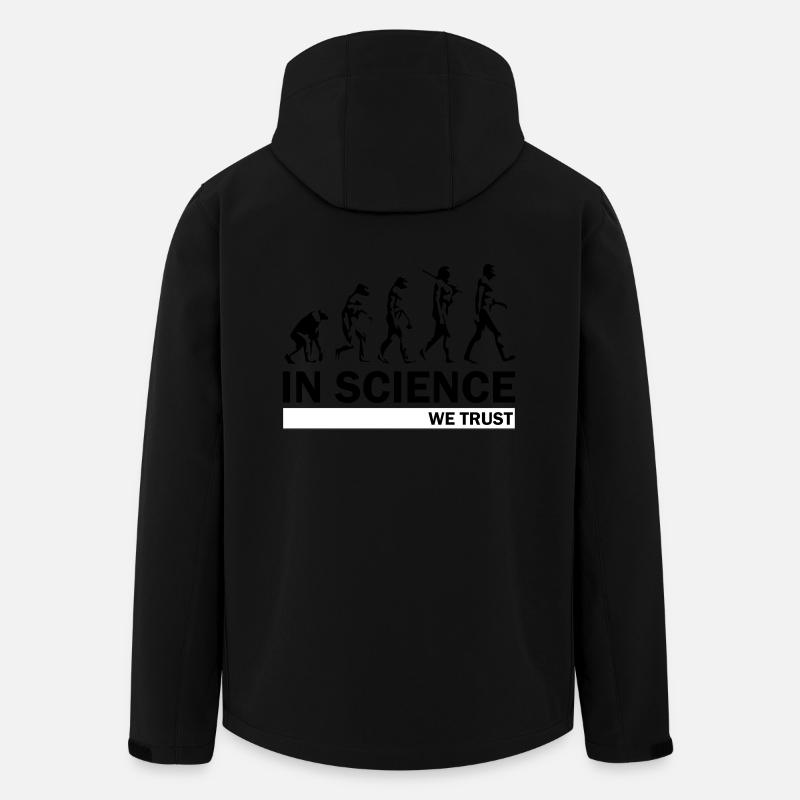 Evolution de la science - Veste softshell homme en polyester recyclé Stanley/Stella - noir