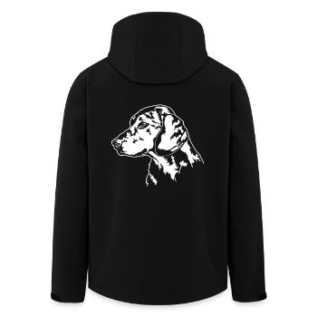 ALPINE DACHSBRACKE Portrait de chien Wilsigns - Veste softshell homme en polyester recyclé Stanley/Stella - noir - Dos - AI Model Male 185 light (185cm)
