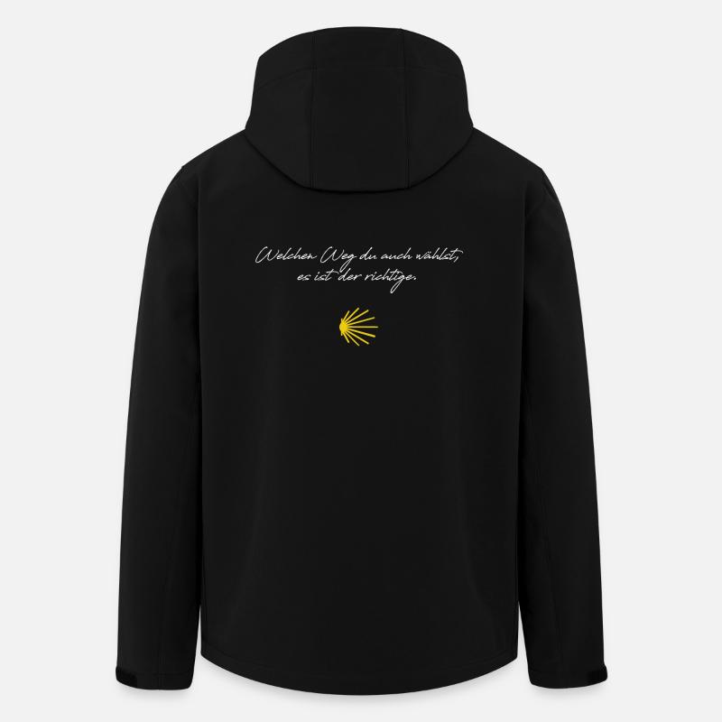 Der Weg - Jakobsweg Camino - Recycelte Männer Softshell-Jacke von Stanley/Stella - Schwarz