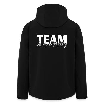 TEAM AMERICAN BULLDOG Dog Sports Wilsigns Dogs - Men’s Recycled Softshell Jacket by Stanley/Stella - black - Back - AI Model Male 185 light (185cm)