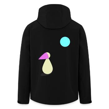Longing Moonlight Gift - Men’s Recycled Softshell Jacket by Stanley/Stella - black - Back - AI Model Male 185 light (185cm)