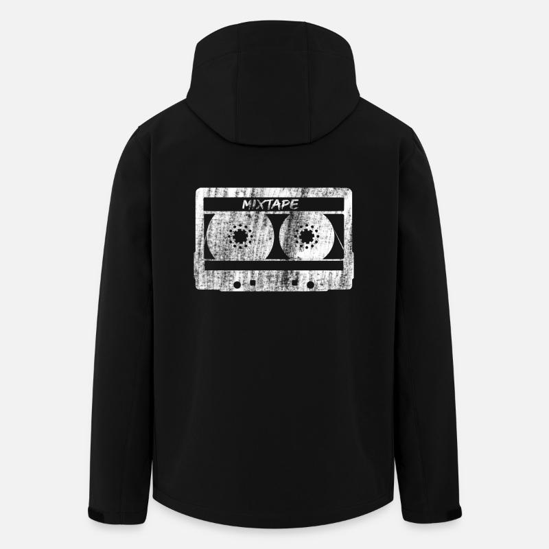 Mixtape Cassette Tape - Men’s Recycled Softshell Jacket by Stanley/Stella - black